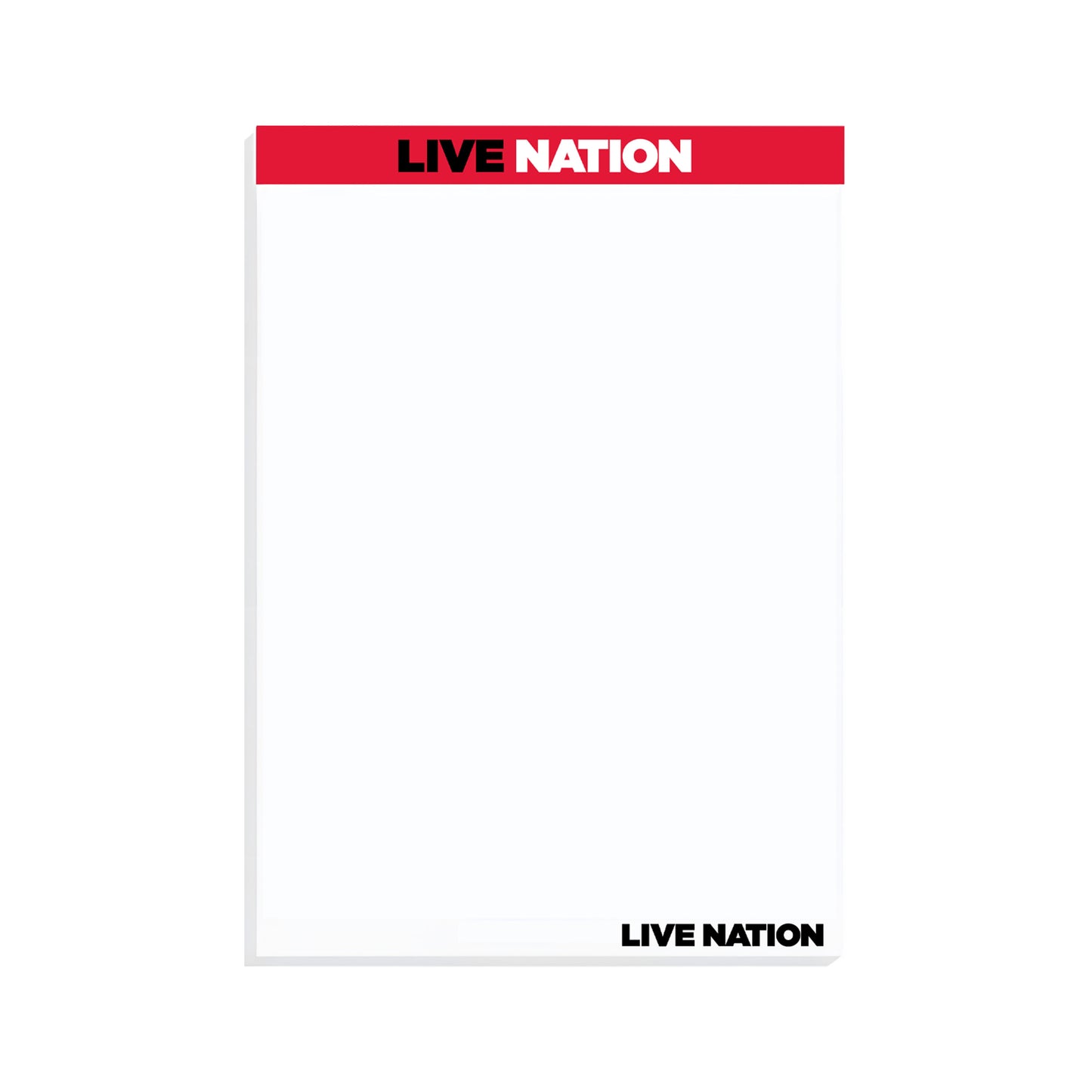 Live Nation Unlined Notepad - 8.25" x 11.75"