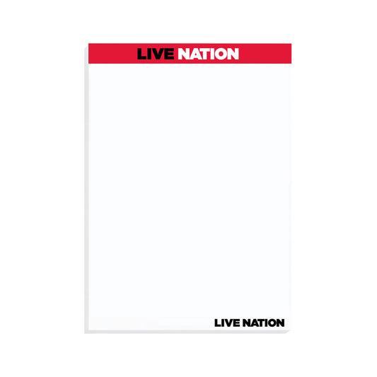Live Nation Unlined Notepad - 8.25" x 11.75"