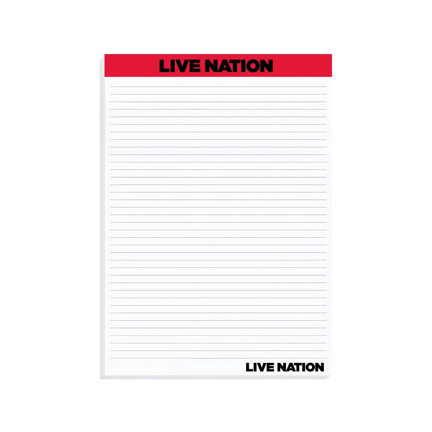 Live Nation Lined Notepad - 8.25" x 11.75"