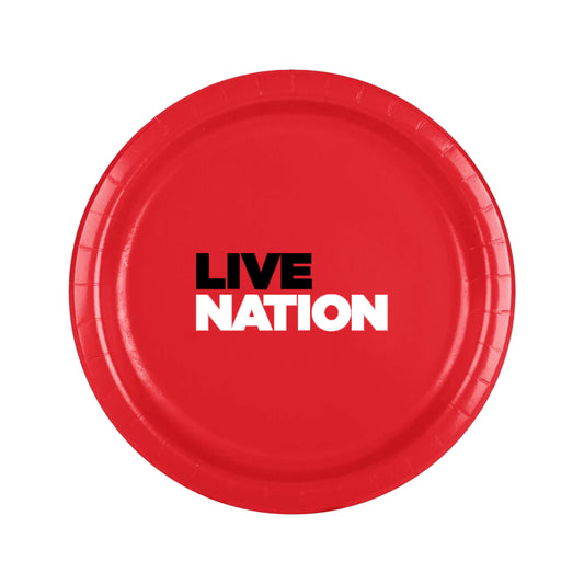 Live Nation Red Paper Plate - Pack of 25